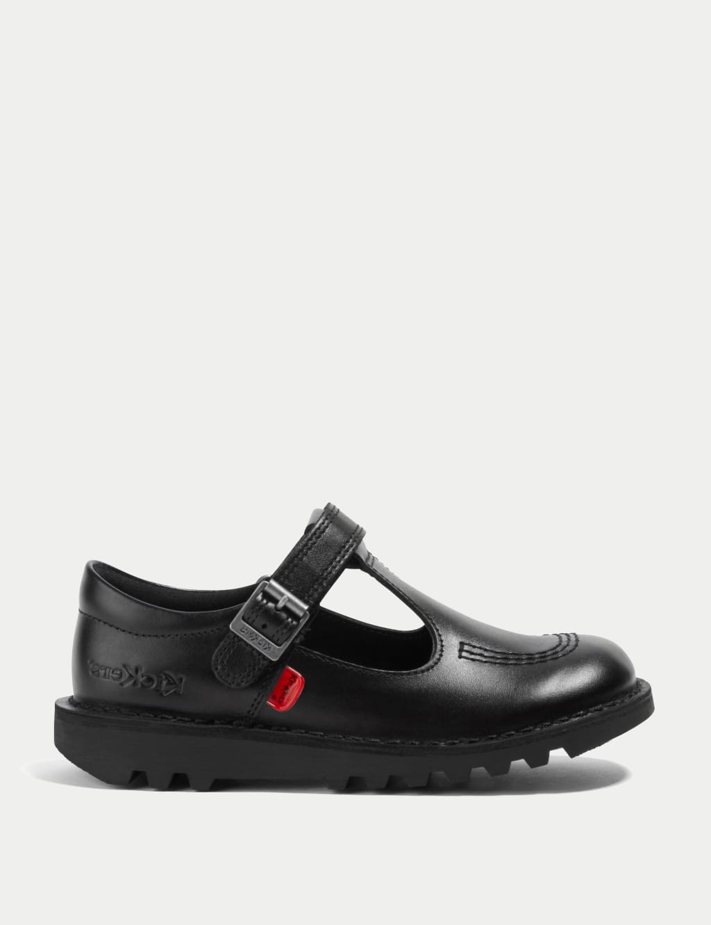 Kids' Leather Riptape T-Bar School Shoes (12½ Small - 2½ Large)