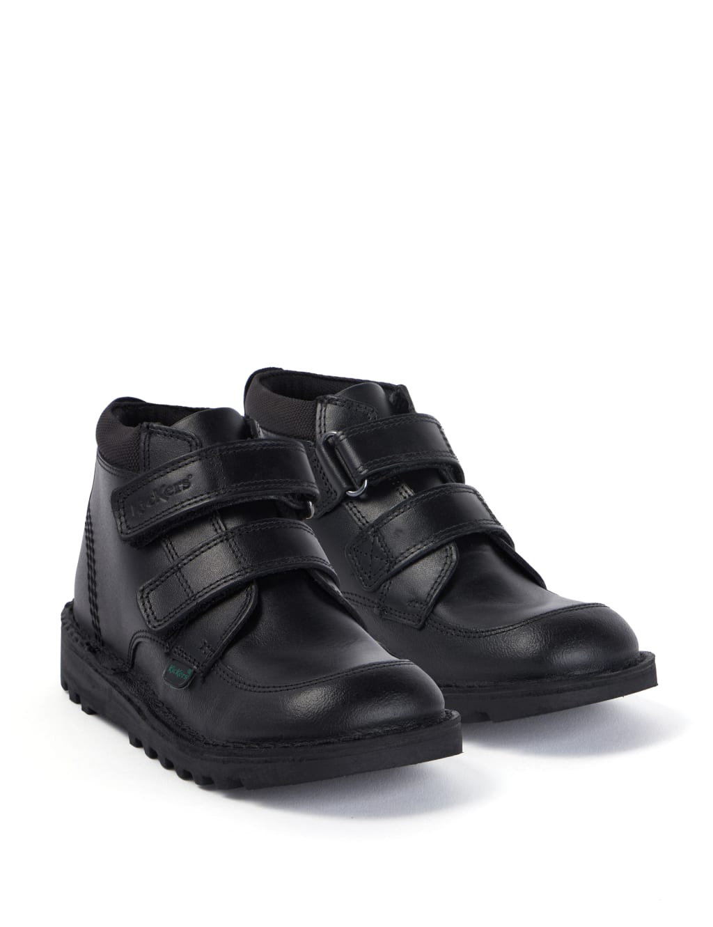 Kids' Leather High Top School Shoes (12.5 Small - 2.5 Large)
