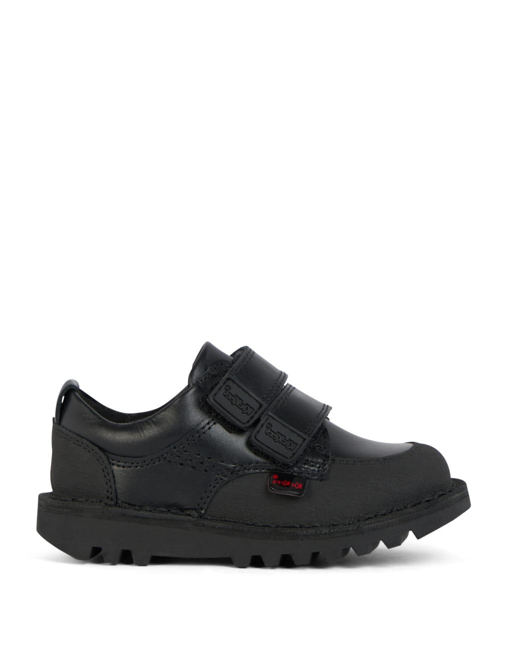 Kids' Leather Riptape School Shoes (7 Small - 12 Small)