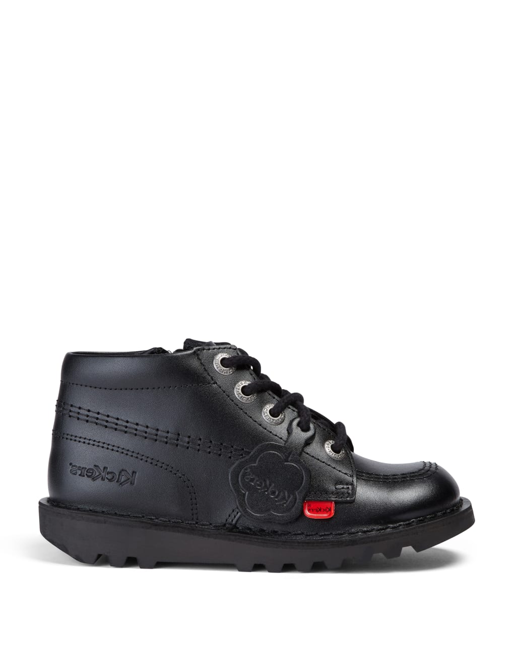 Kids' Leather Zip School Ankle Boots (12½ Small - 2½ Large)
