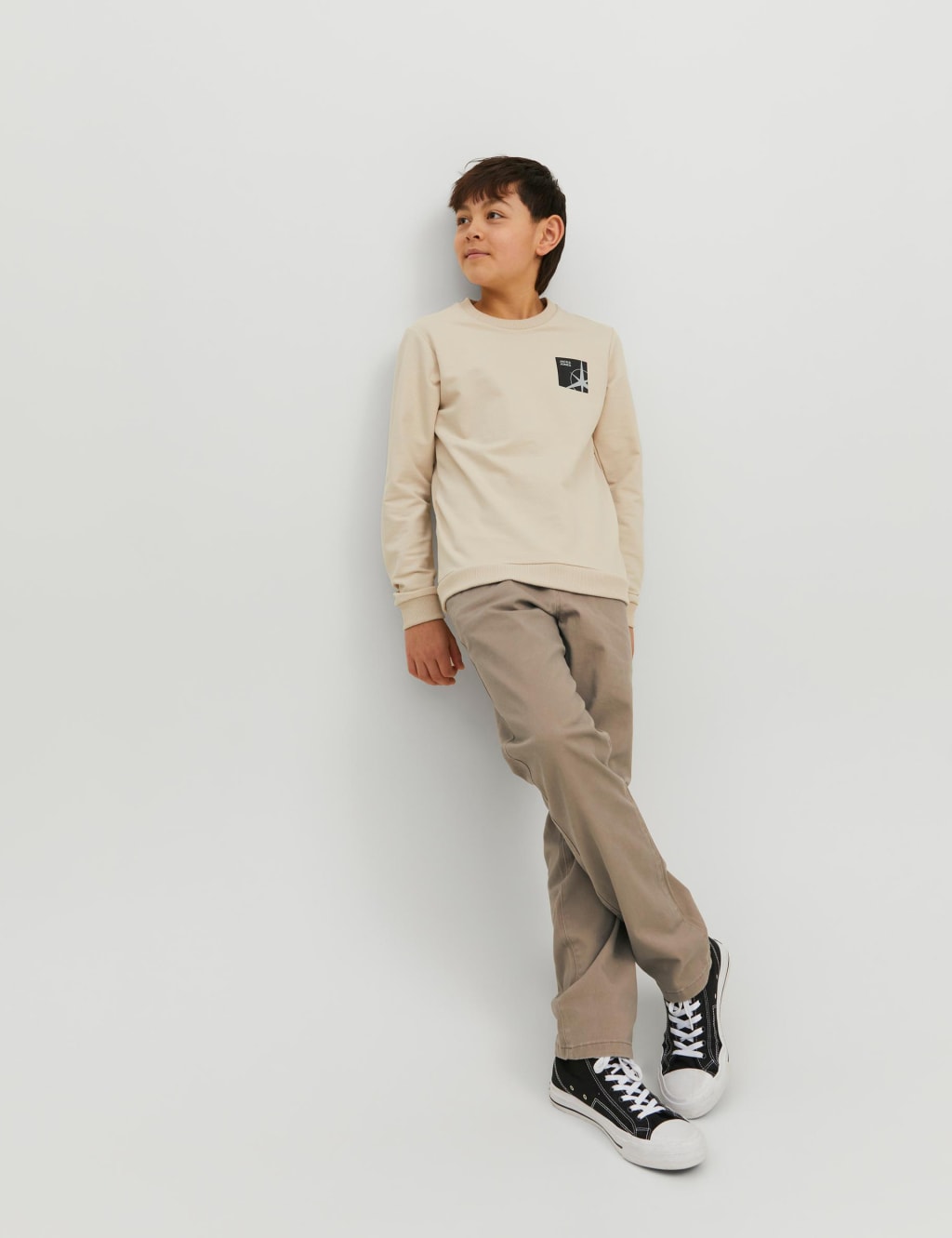 Jack & Jones Junior Boys Cotton Rich Chinos (10-16 Yrs) - 8y - Beige, Navy,Beige