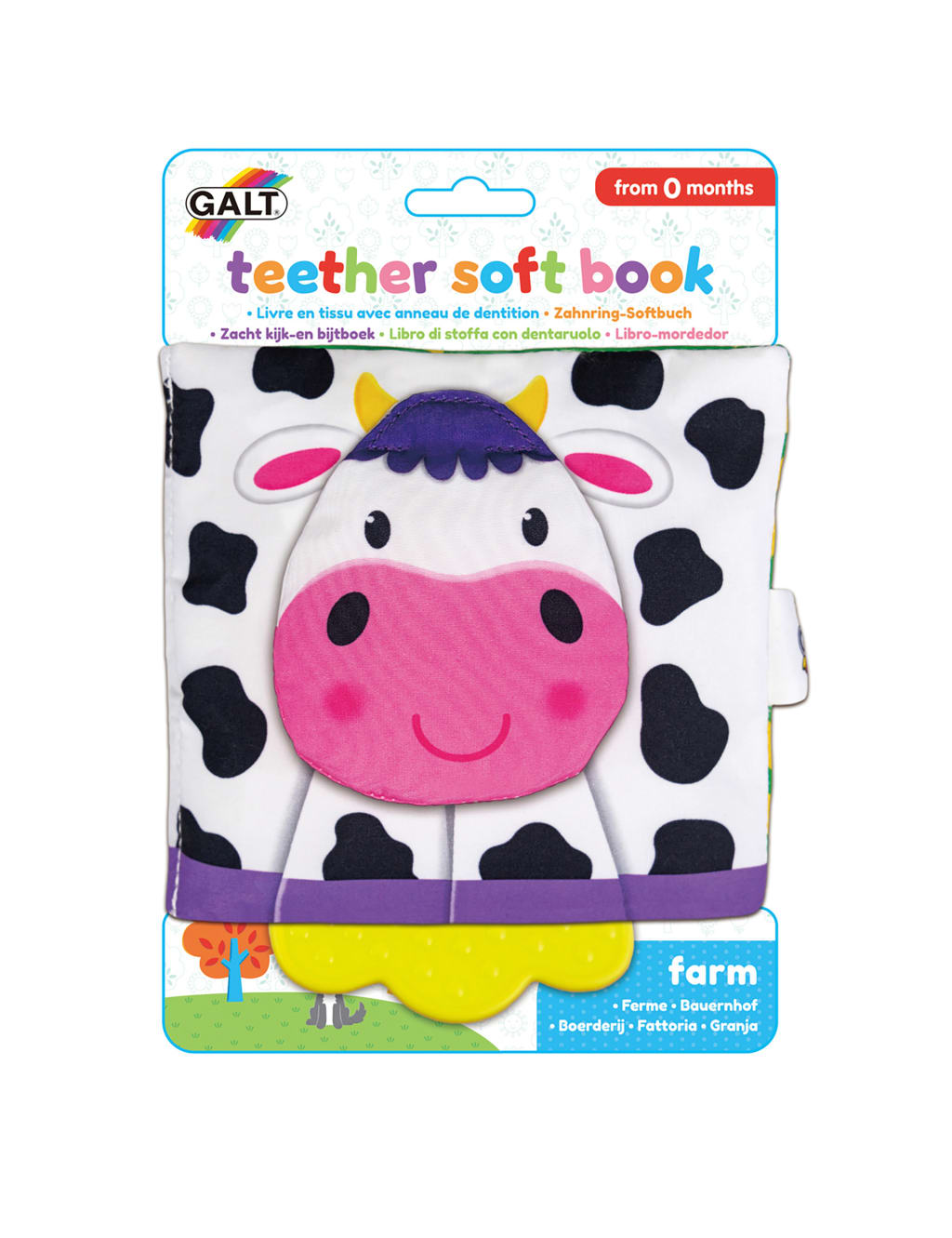 Farm Animal Teether Soft Book (0-24 Mths)