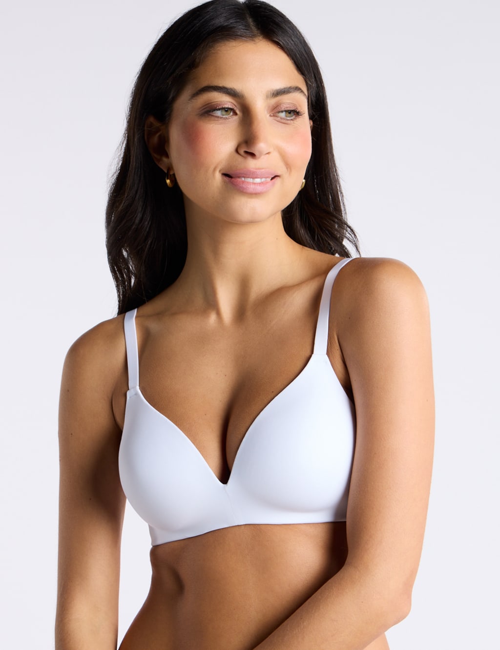 Non-Wired Microfibre Plunge Bra (B-DD)