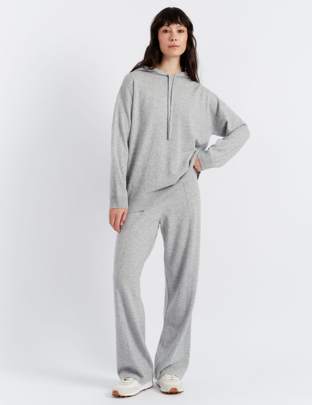 Wool Rich Relaxed Hoodie with Cashmere