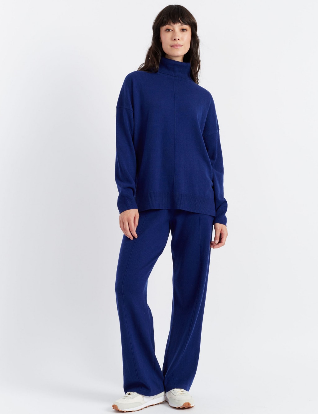 Wool Rich with Cashmere Roll Neck Relaxed Jumper