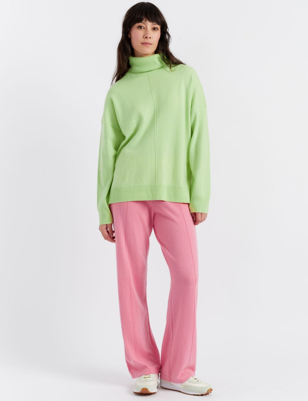 Wool Rich with Cashmere Roll Neck Relaxed Jumper