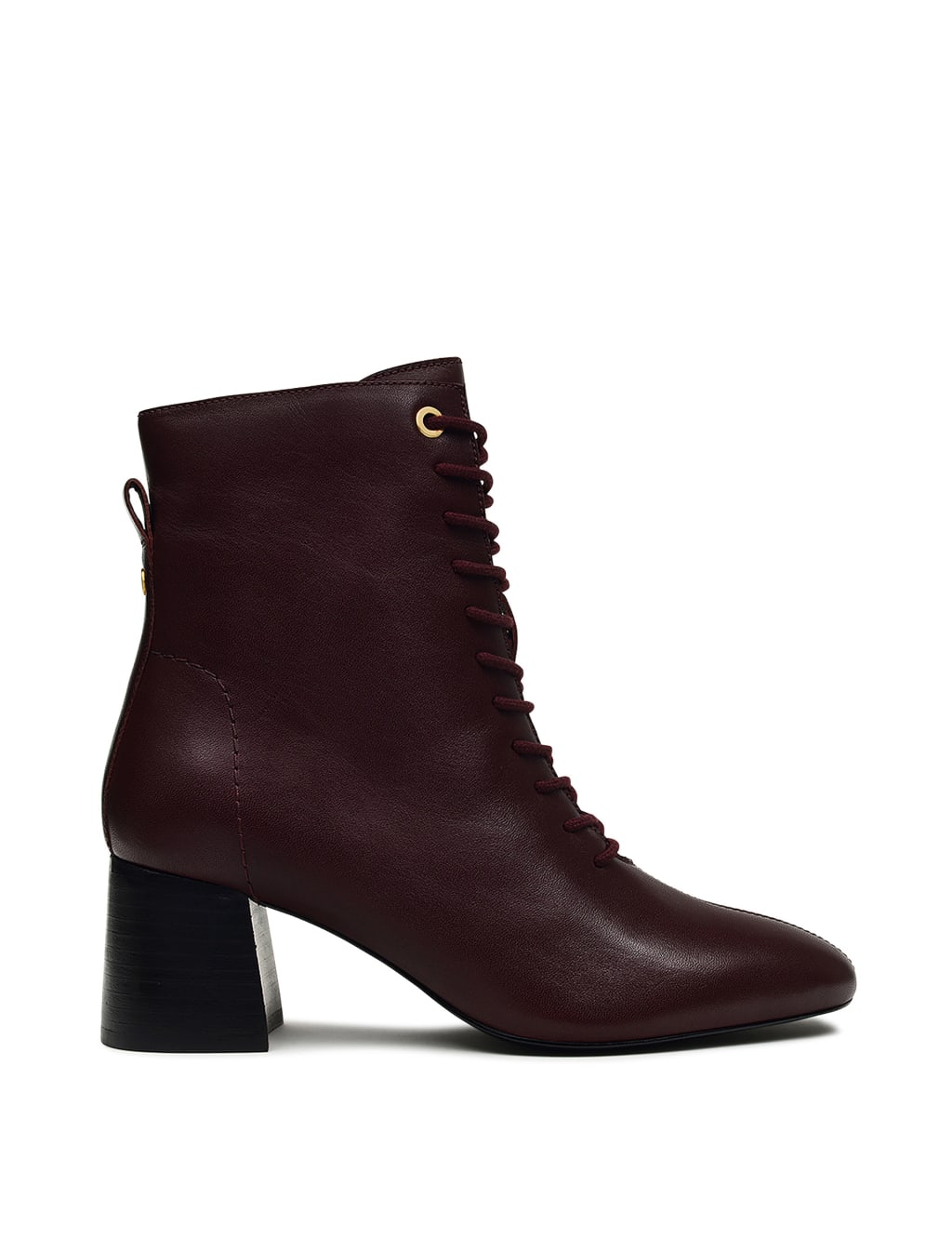 Marks and spencer burgundy boots hot sale