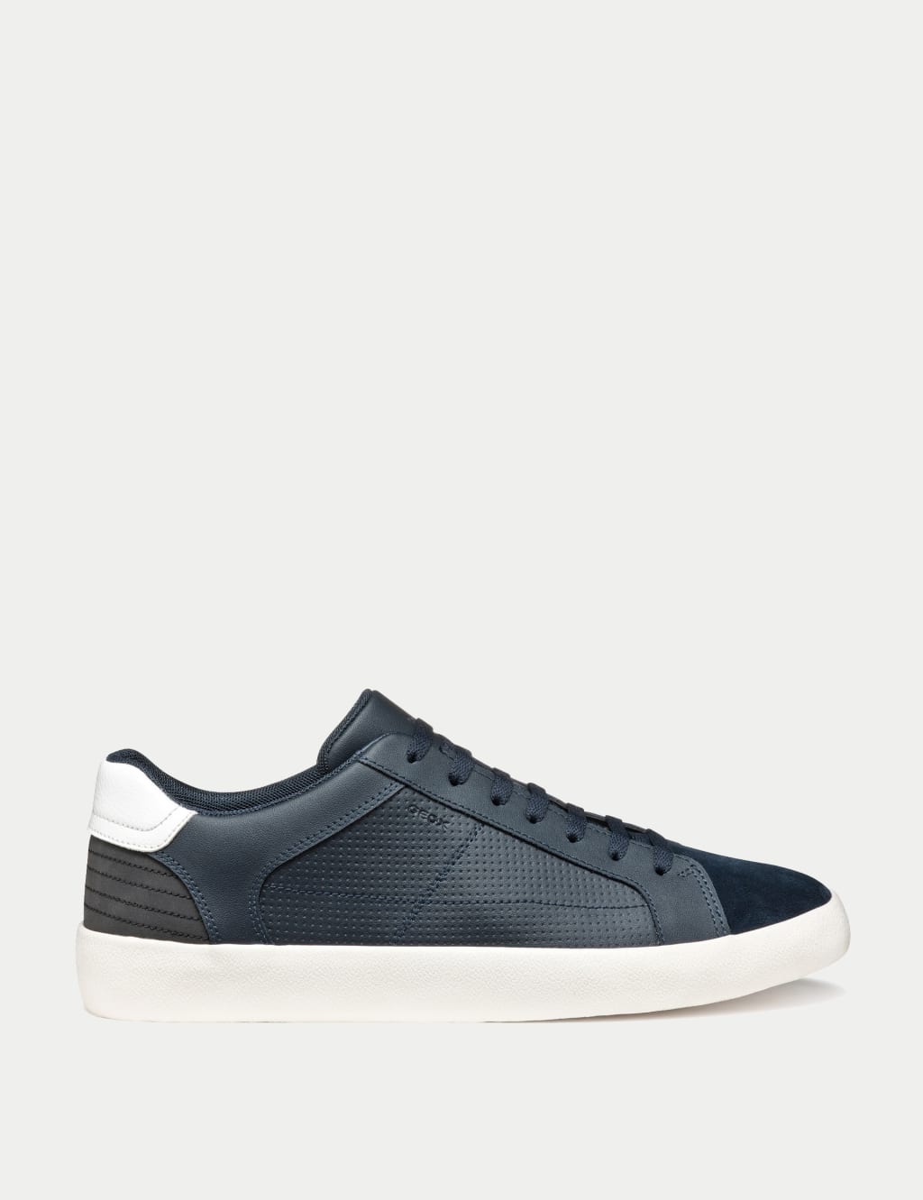 Wide Fit Leather Lace Up Trainers