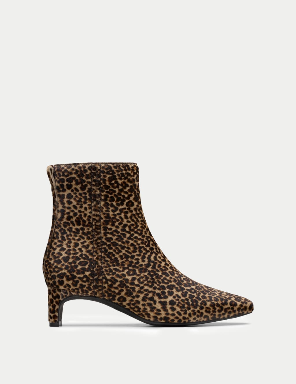 Animal Print Kitten Heel Ankle Boots
