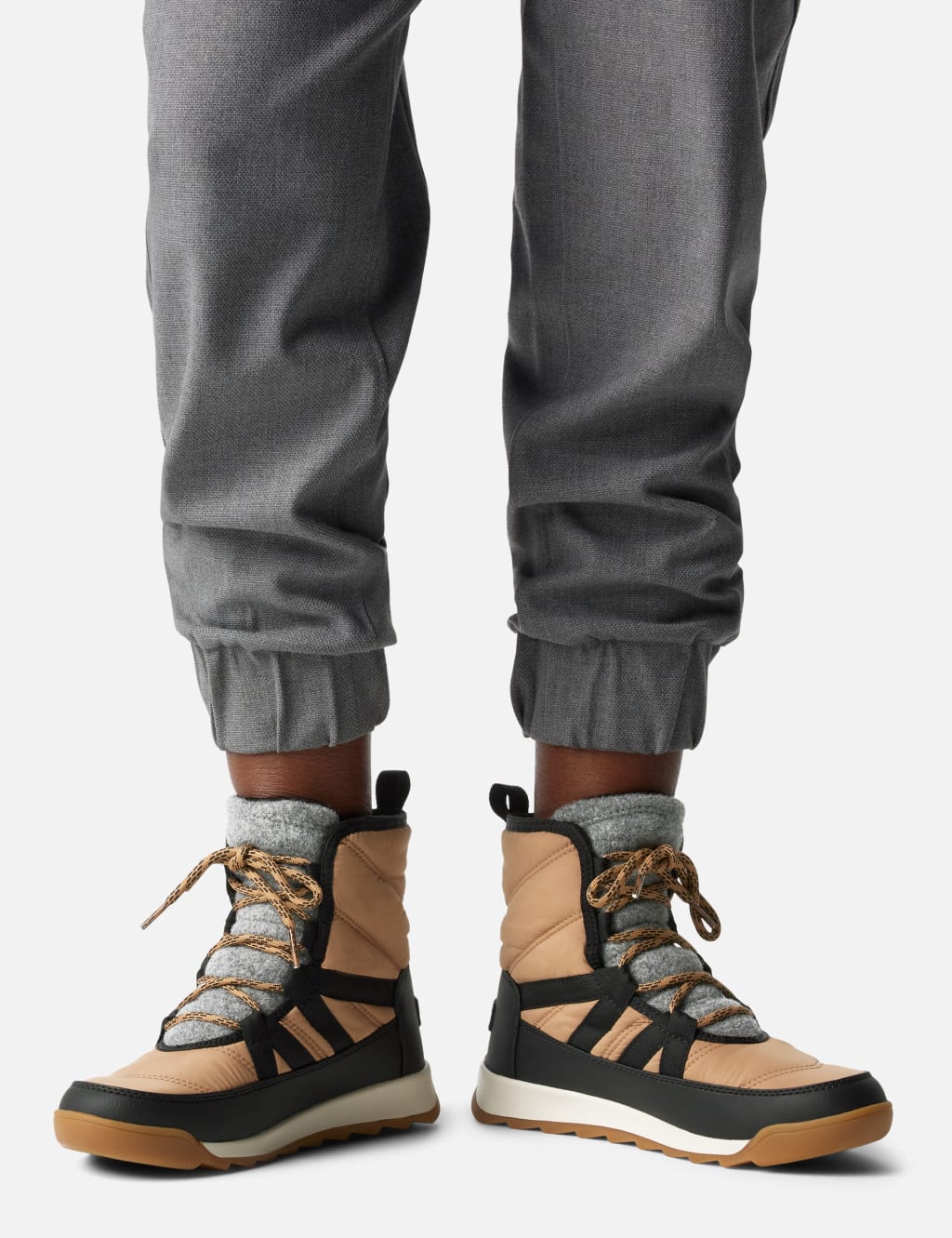 Lace Up Flat Winter Boots