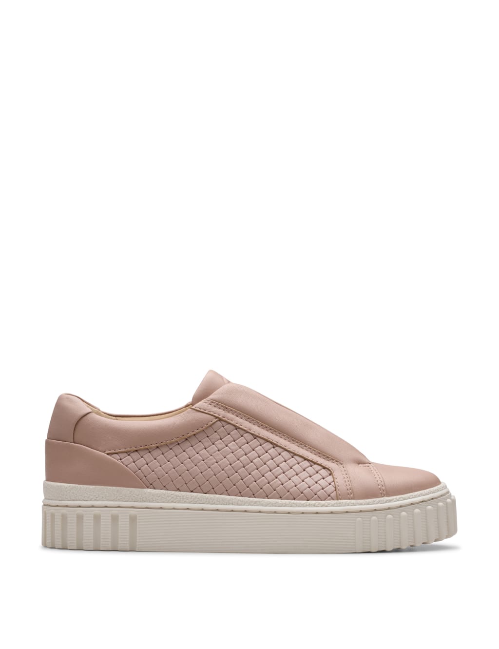 Leather Slip On Side Detail Trainers