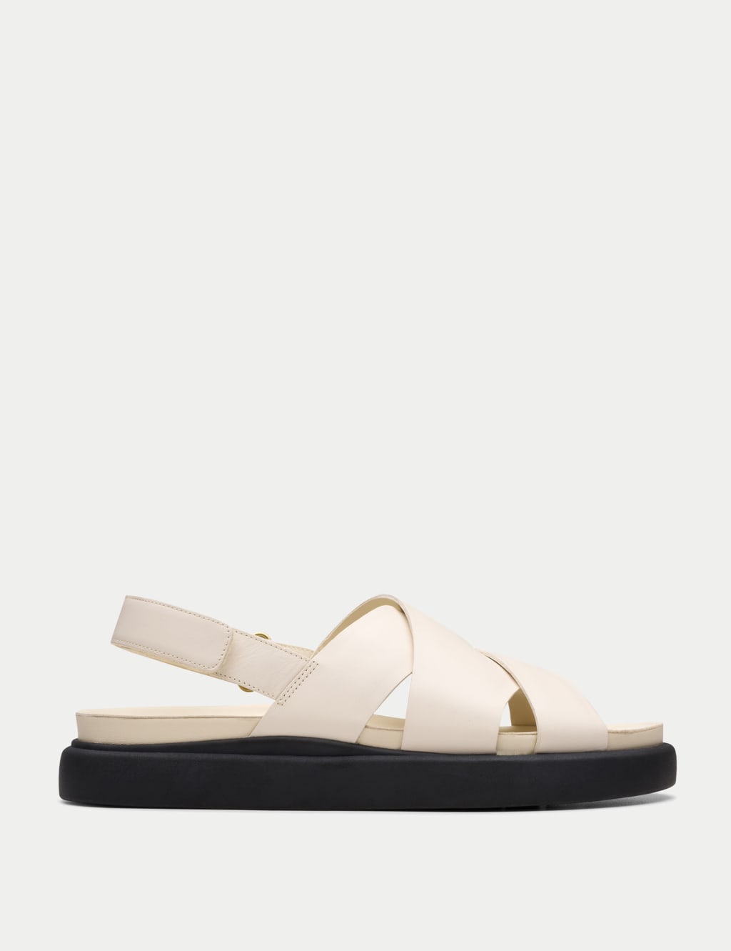 Leather Slingback Flat Sandals