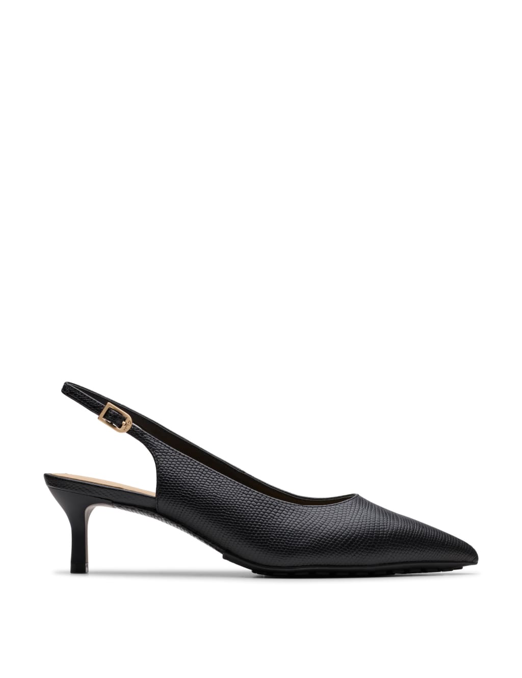 Leather Stiletto Heel Pointed Slingback Shoes