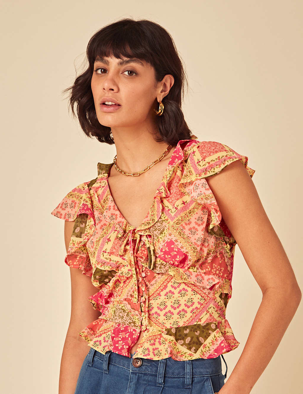 Floral Peplum Top