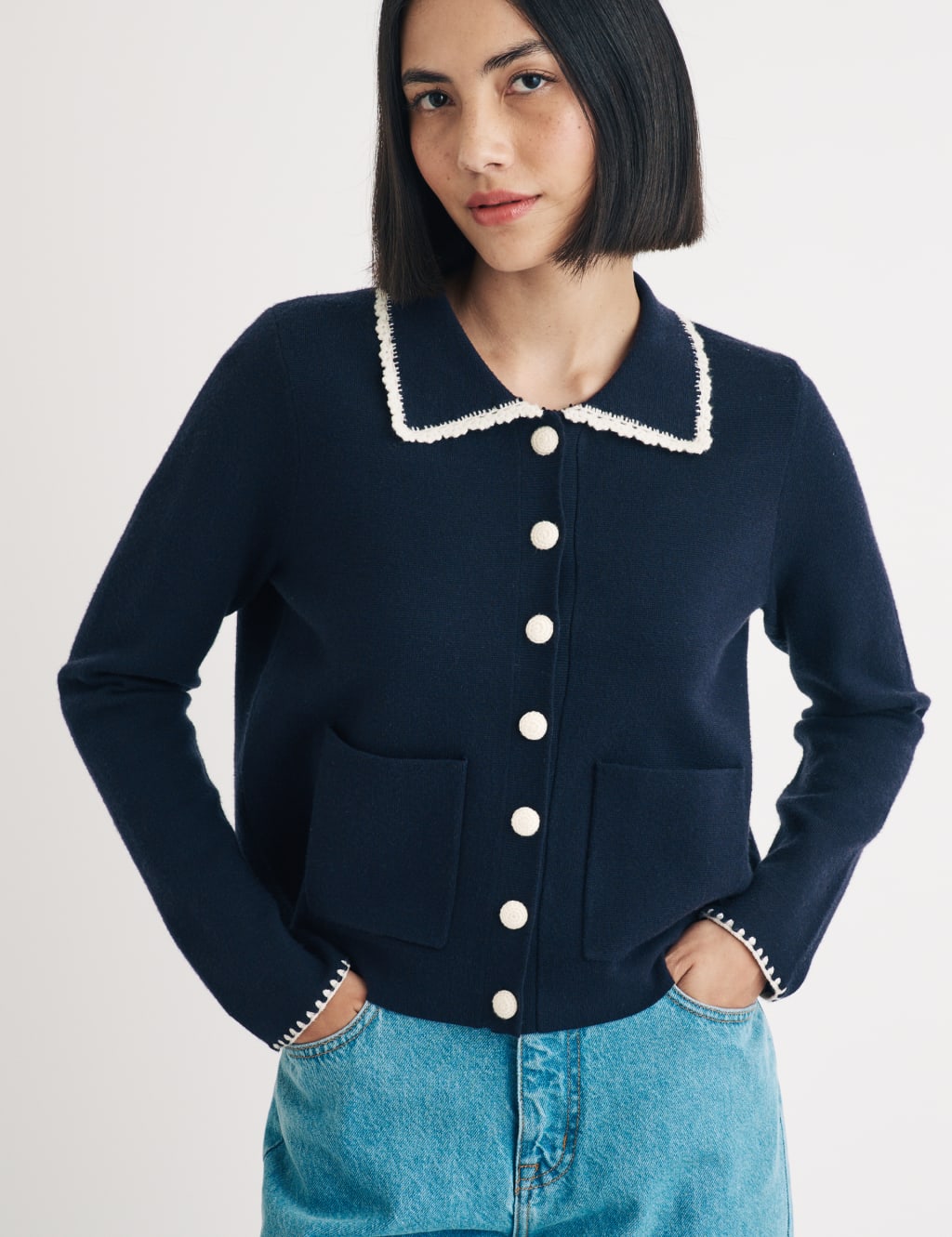Ladies collared cardigans on sale