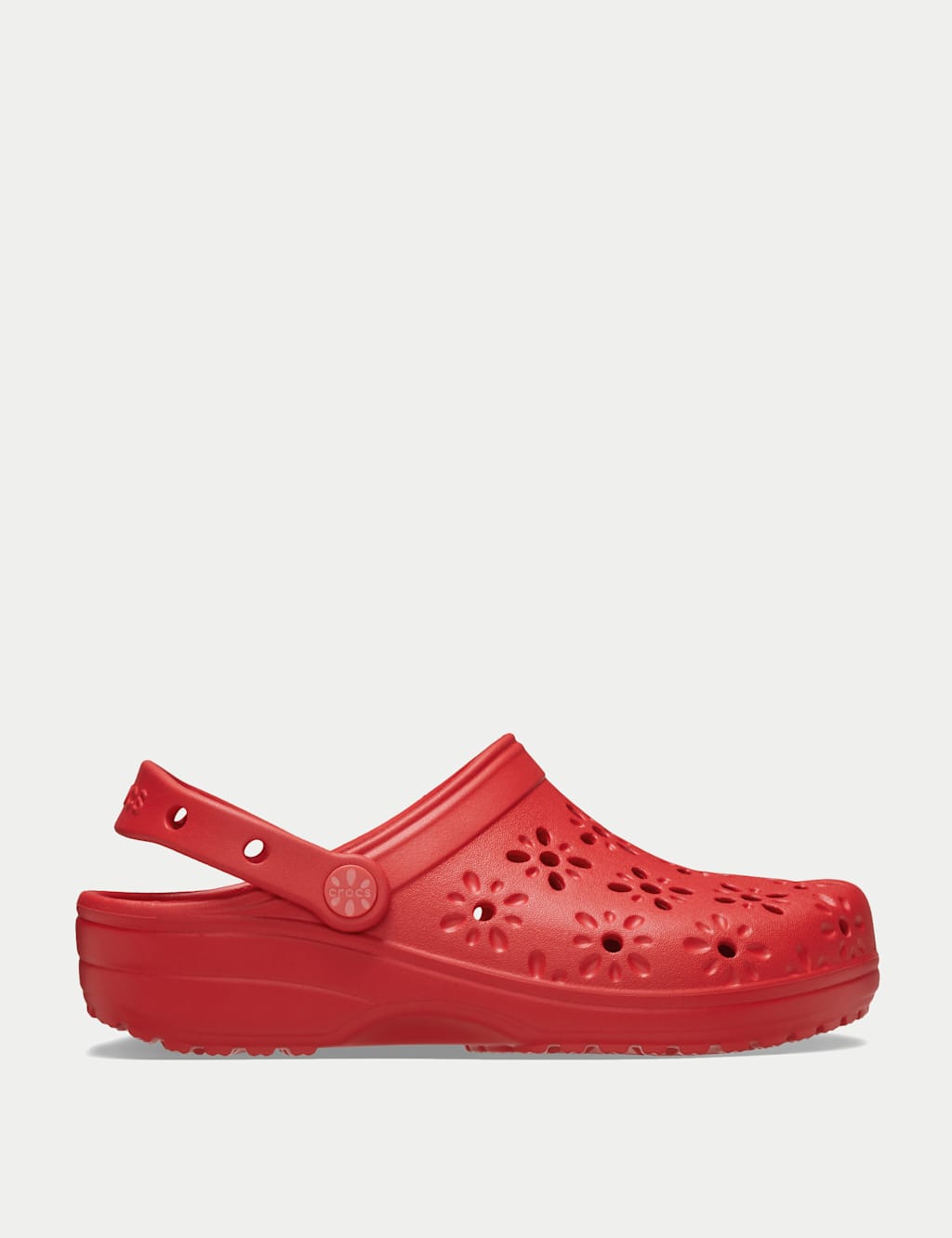 Floral Ankle Strap Footbed Clogs