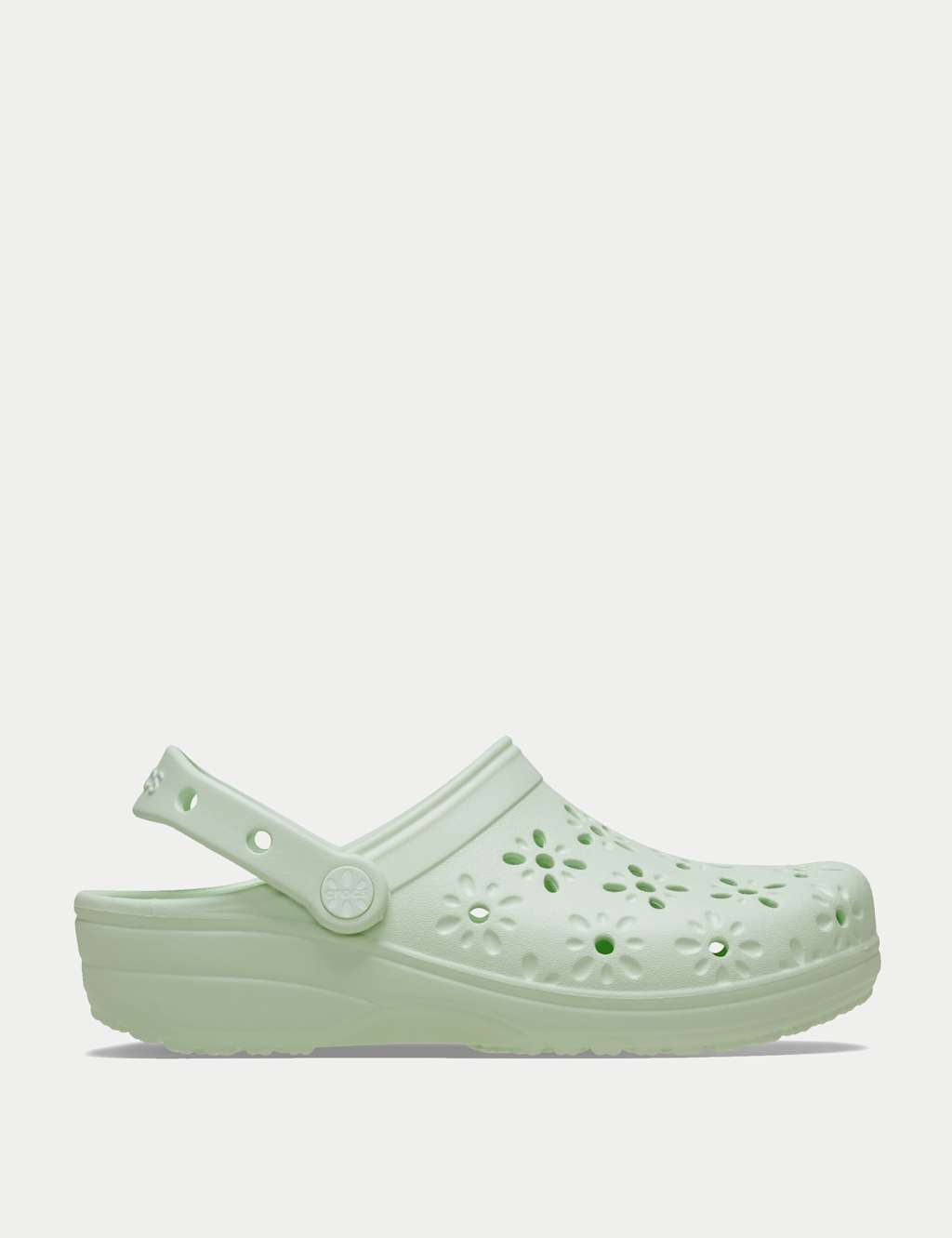 Floral Ankle Strap Footbed Clogs