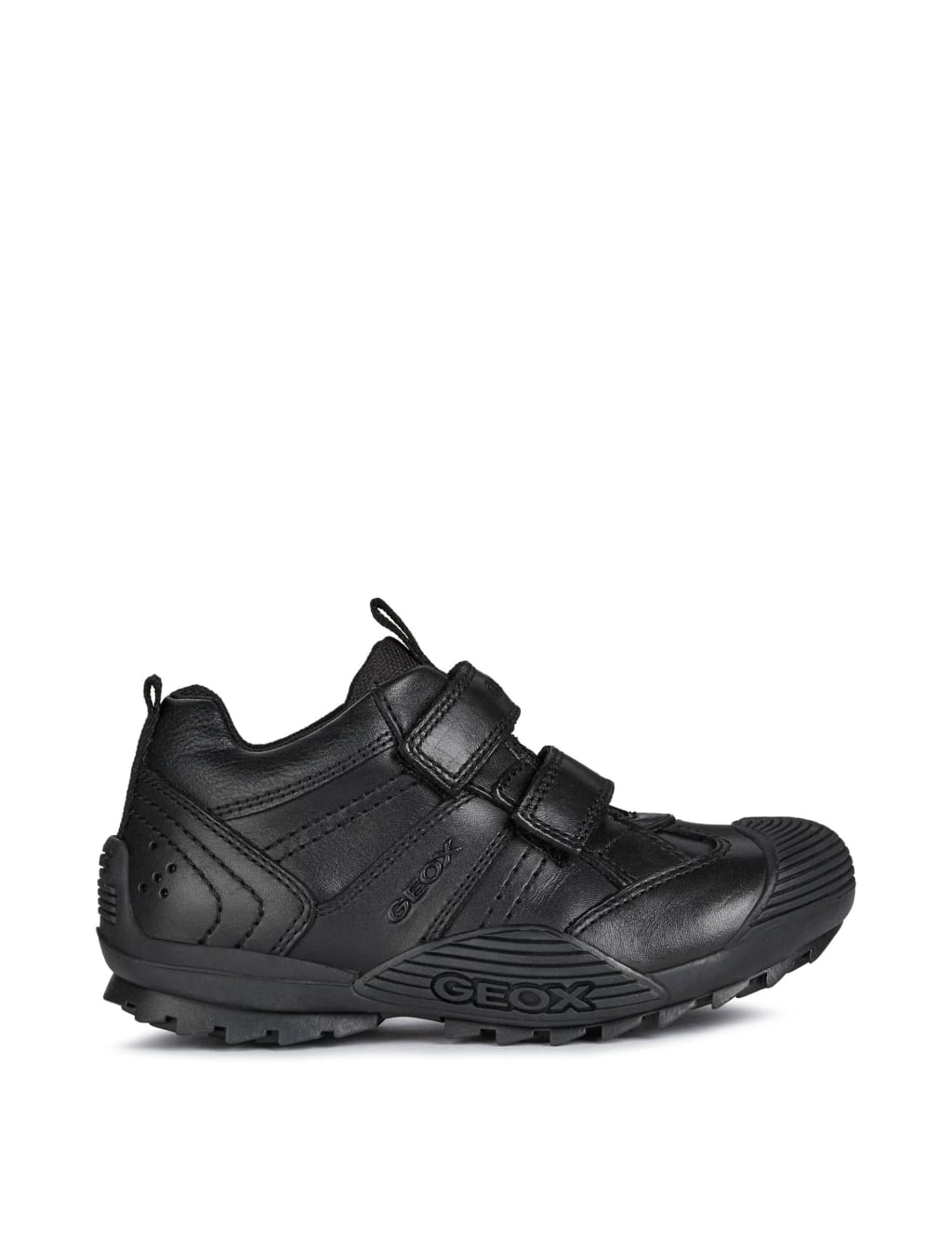 Kids' Leather Riptape School Shoes (10 Small-2½ Large)