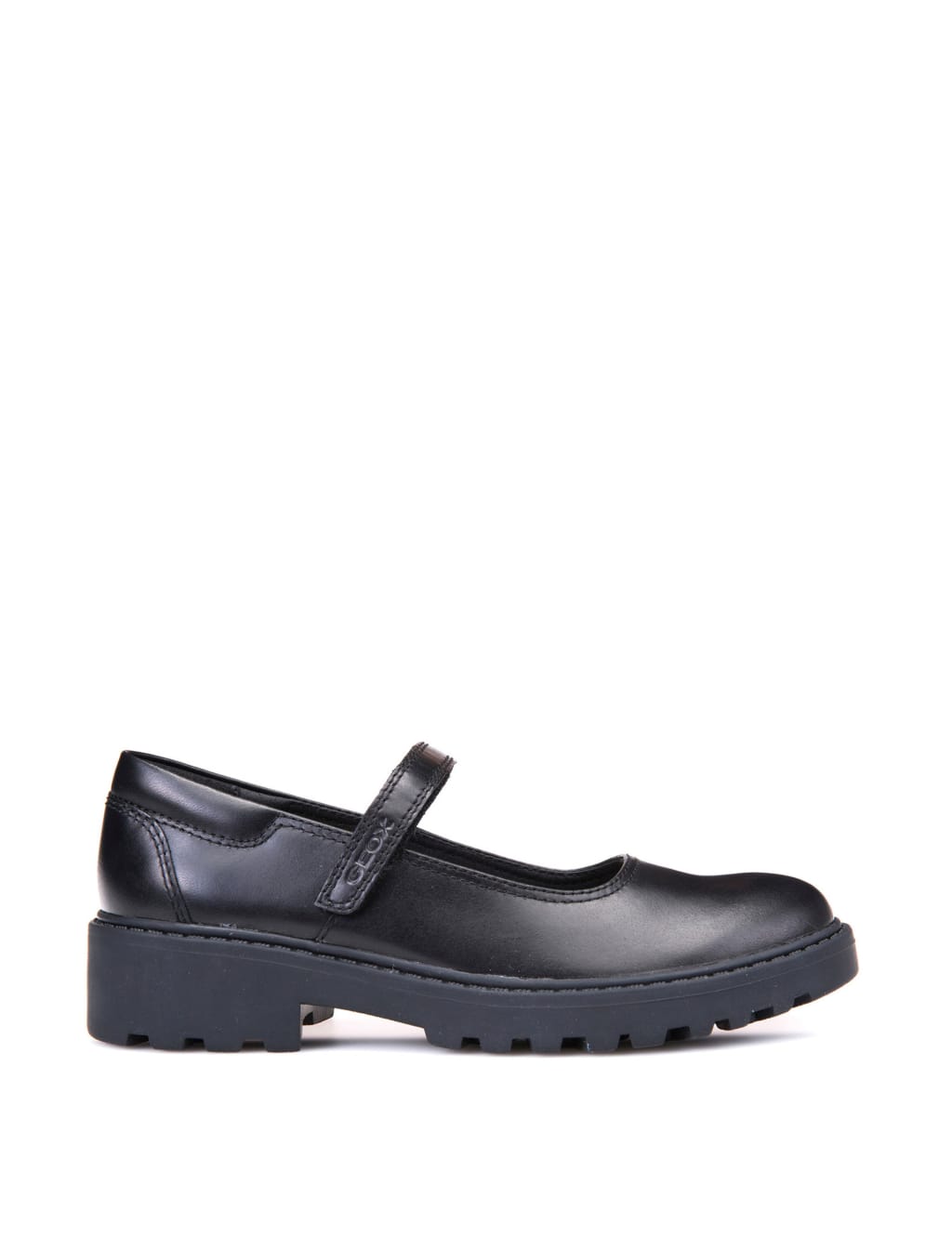 Kids' Leather Riptape School Shoes (13 Small-6 Large)