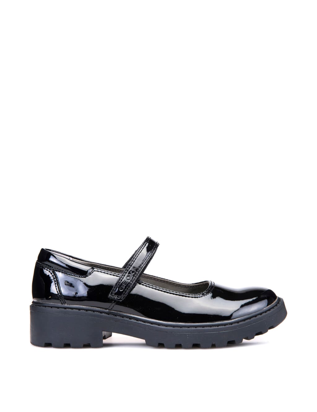 Kids' Leather Riptape School Shoes (13 Small-6 Large)