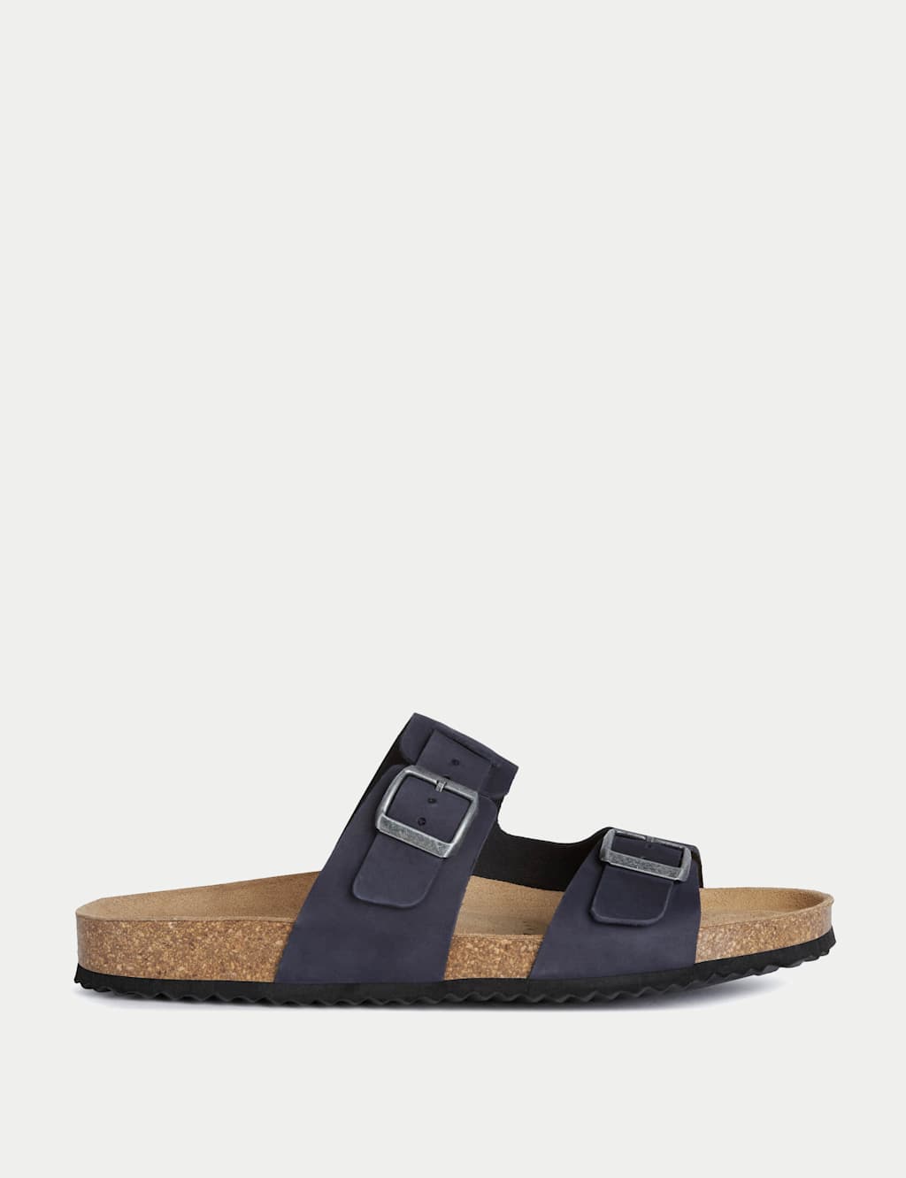 Wide Fit Leather Sliders