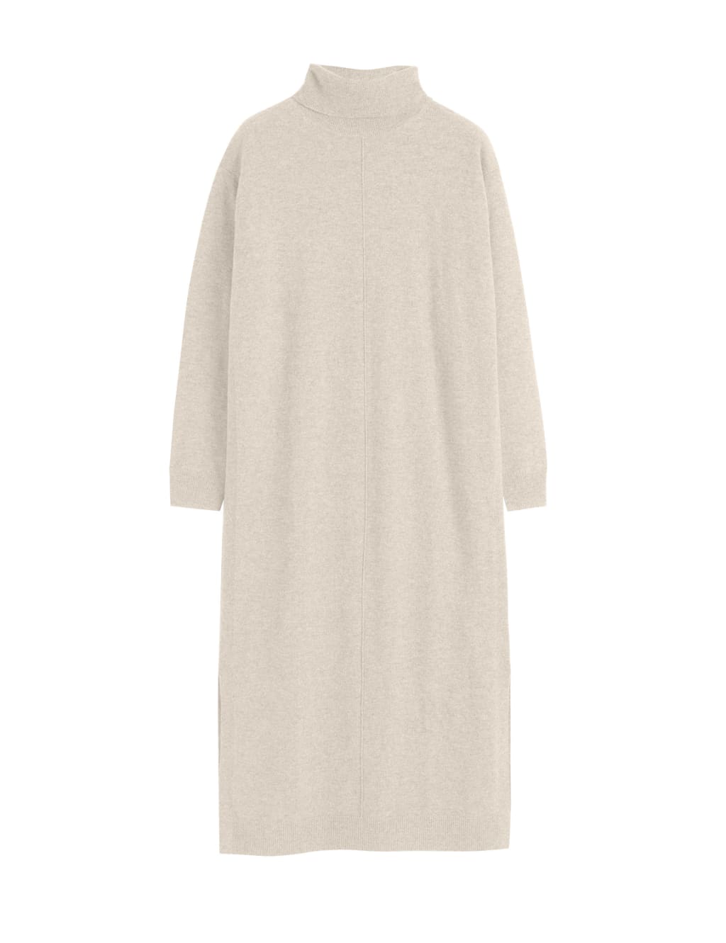 Wool Rich Roll Neck Midi Jumper Dress