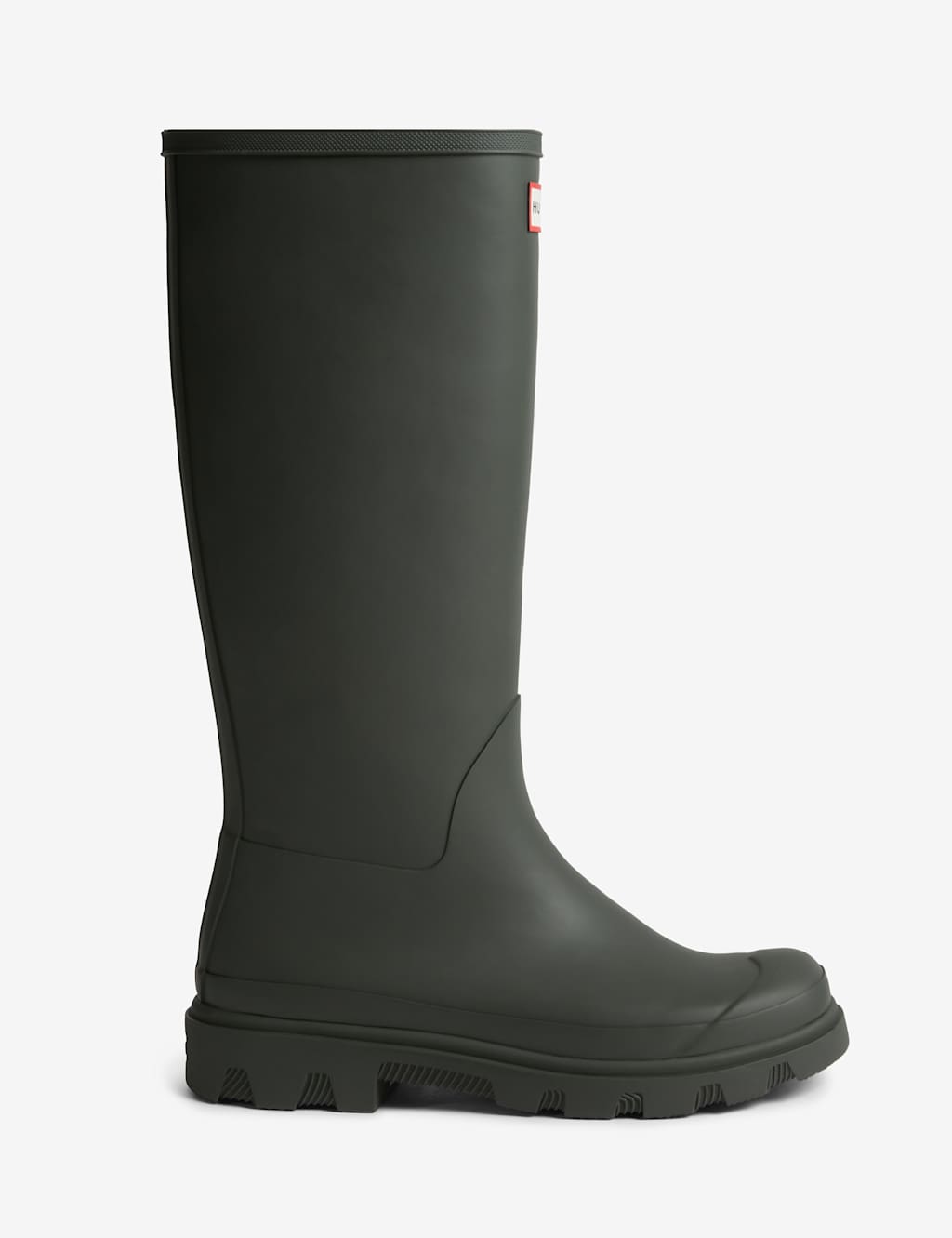 Hunter Men's Downpour Tall Wellington Boots - 9 - Olive, Black,Olive