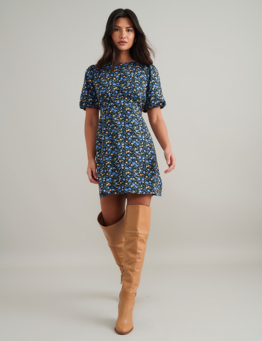 Floral Mini Tea Dress