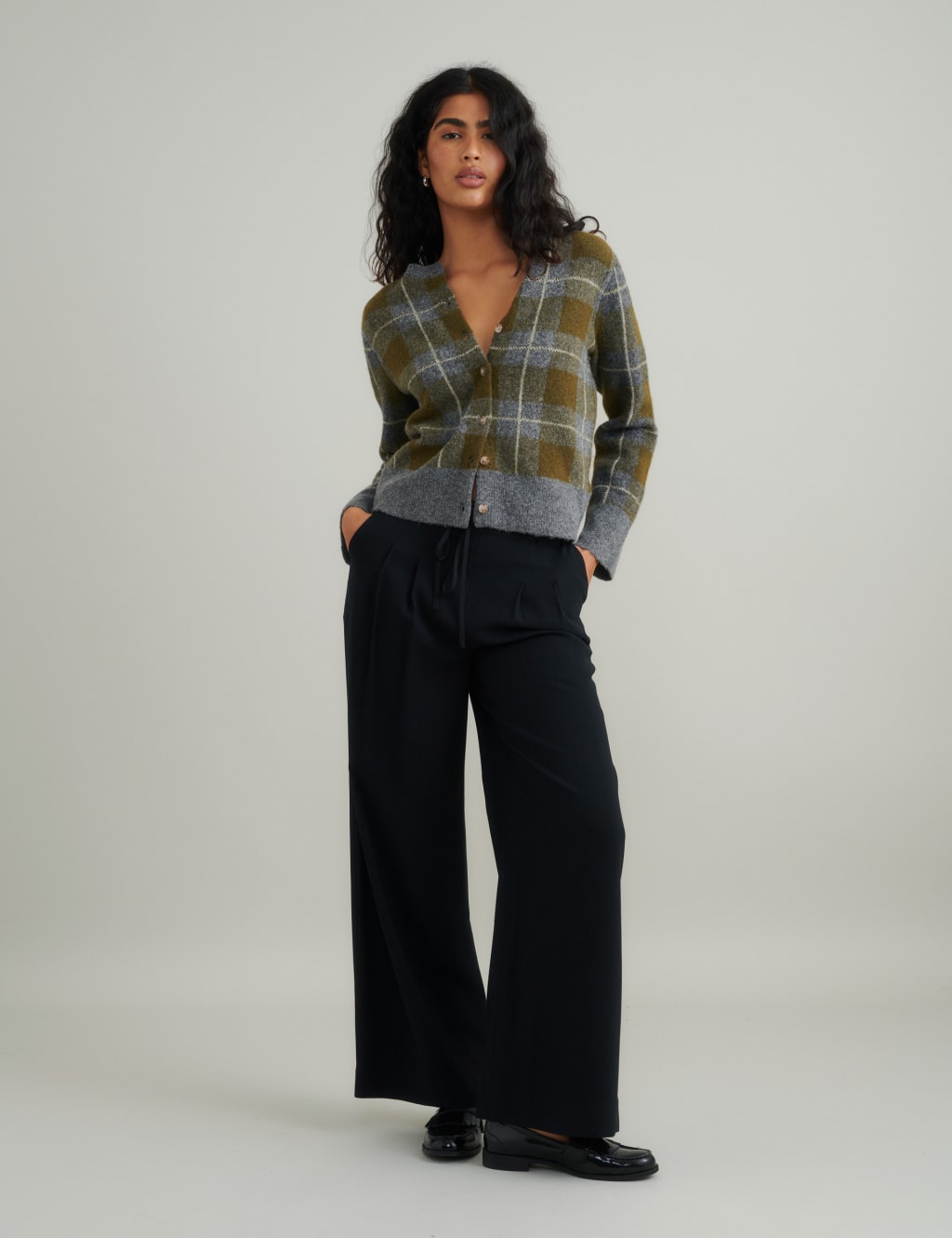 Drawstring Wide Leg Trousers