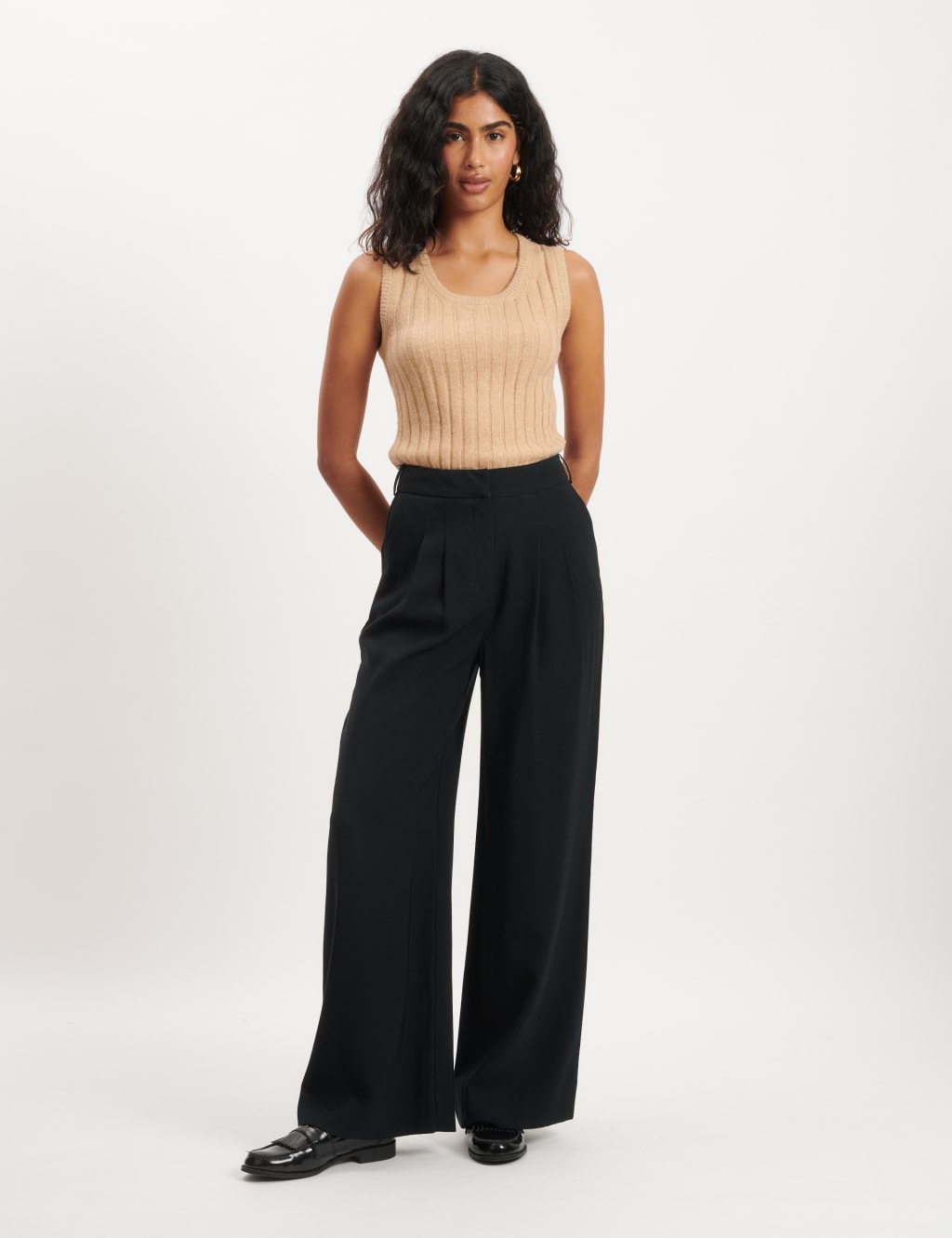 Pleat Front Tailored Trousers
