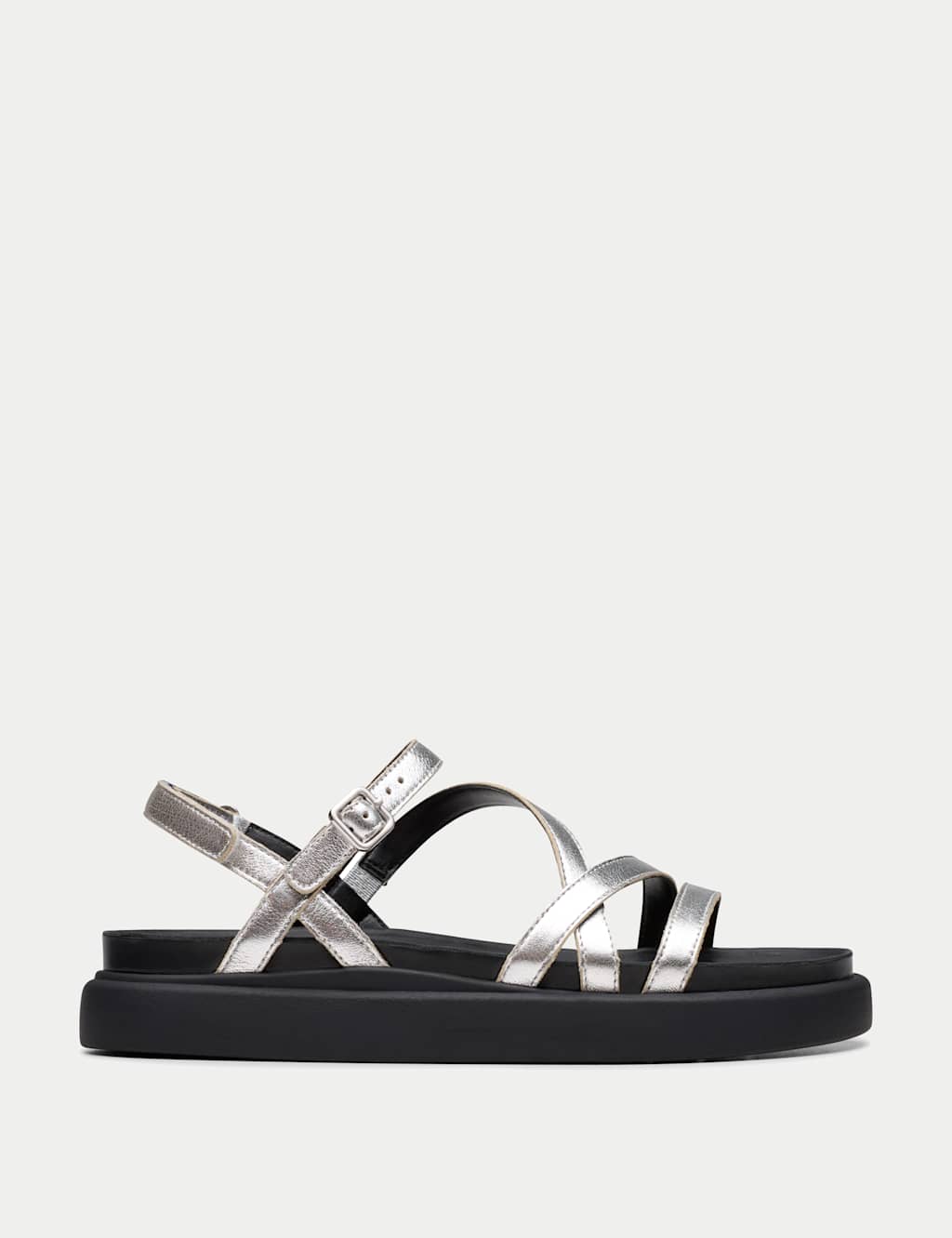 Leather Strappy Flatform Sandals