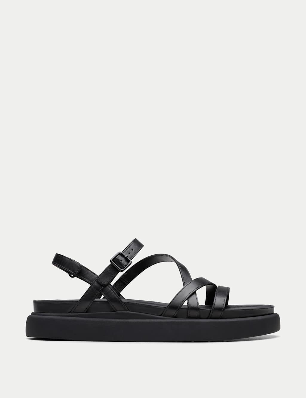 Leather Strappy Flatform Sandals