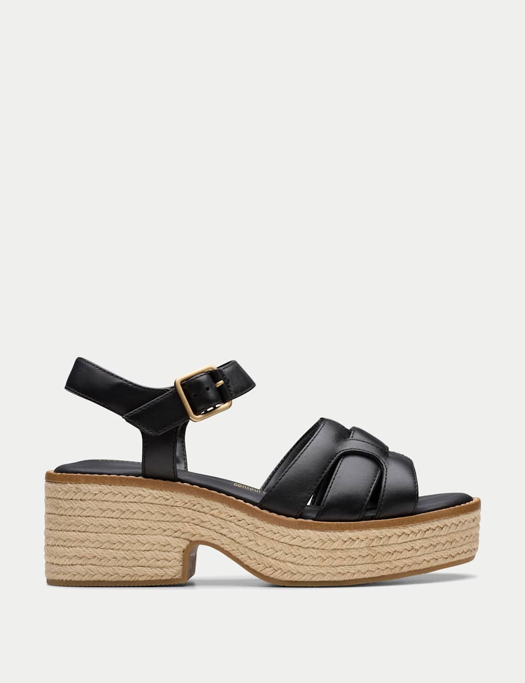 Leather Wedge Heel Espadrille Sandals
