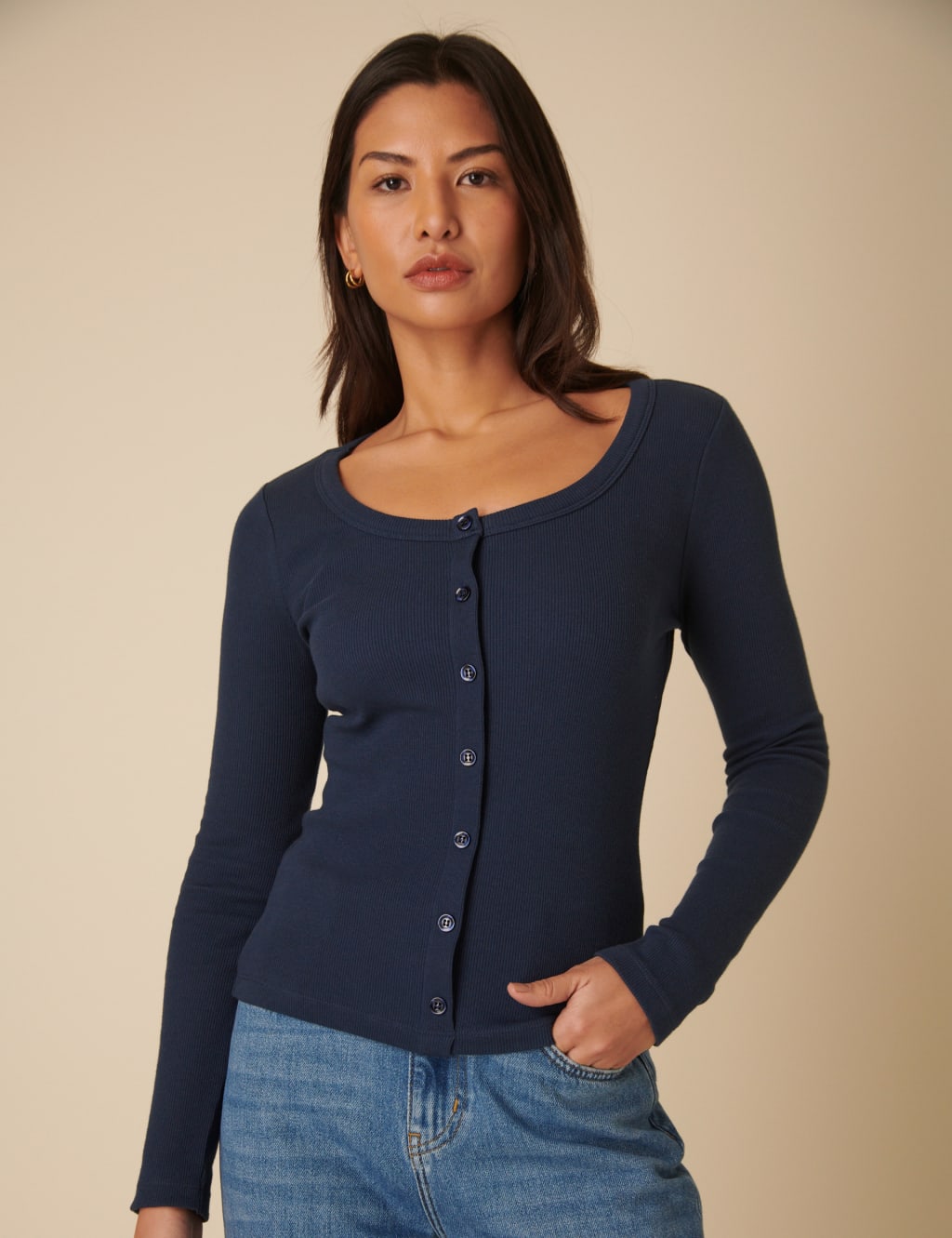 Pure Cotton Scoop Neck Top