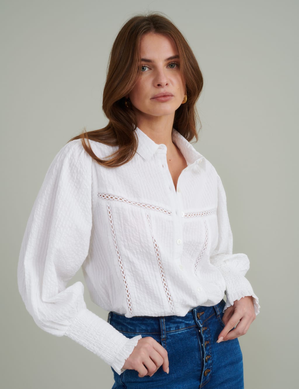 Pure Cotton Collared Shirt