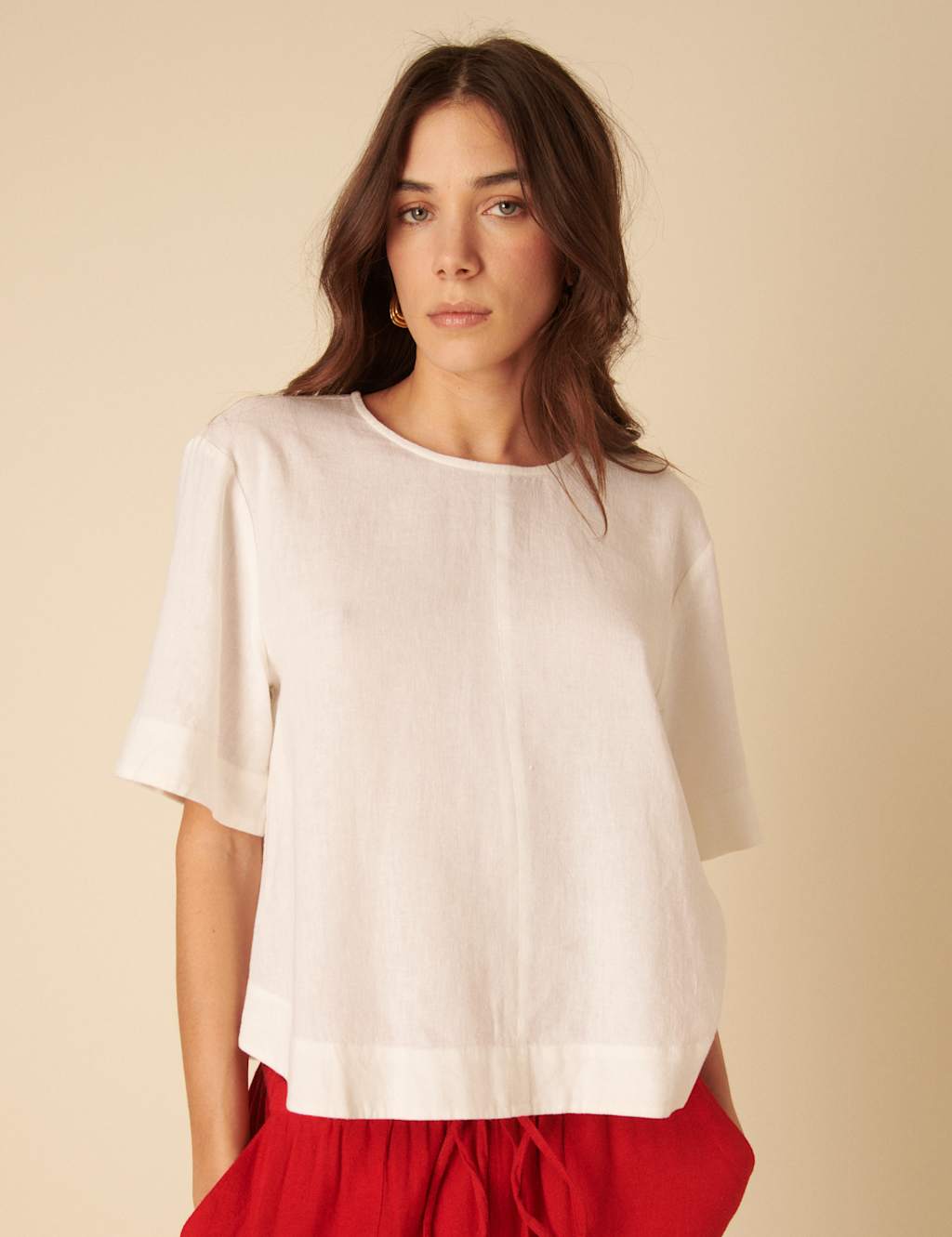 Linen Rich Relaxed Top