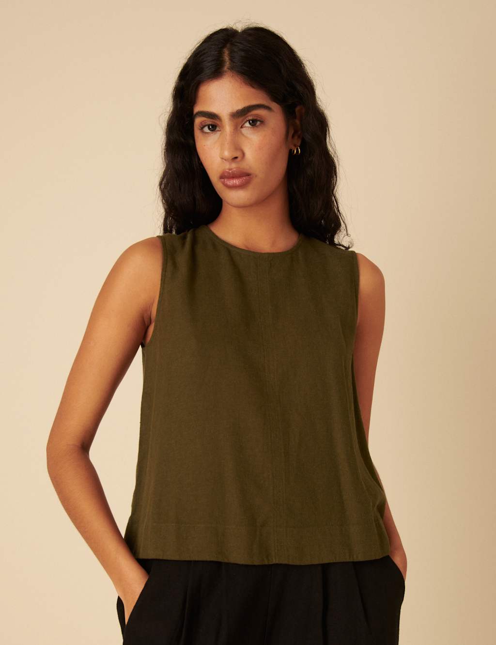 Linen Rich Split Back Vest