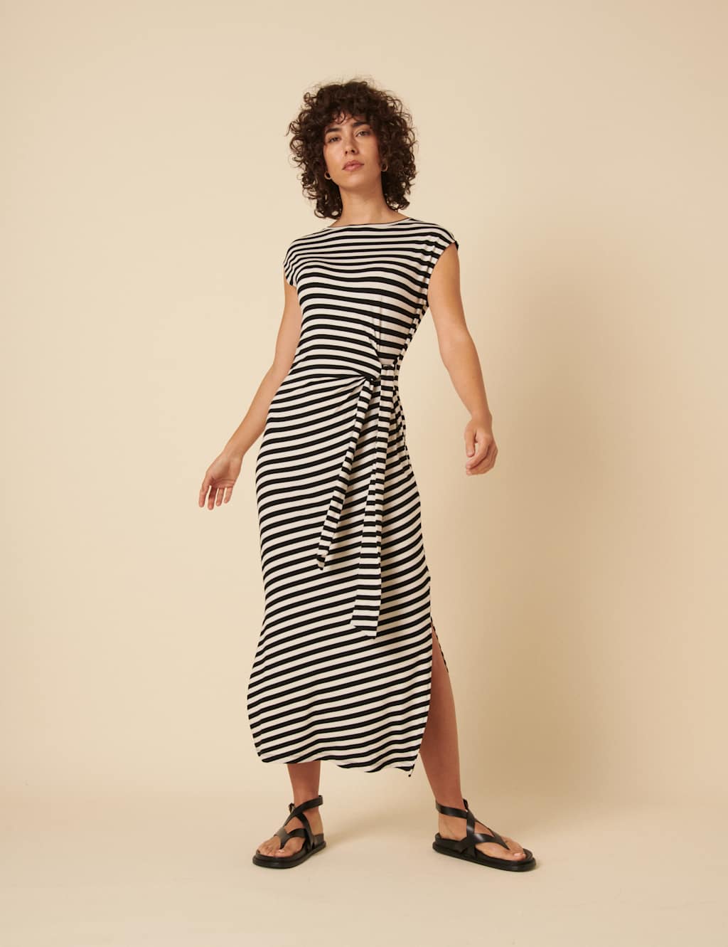 Striped Midaxi T-Shirt Dress