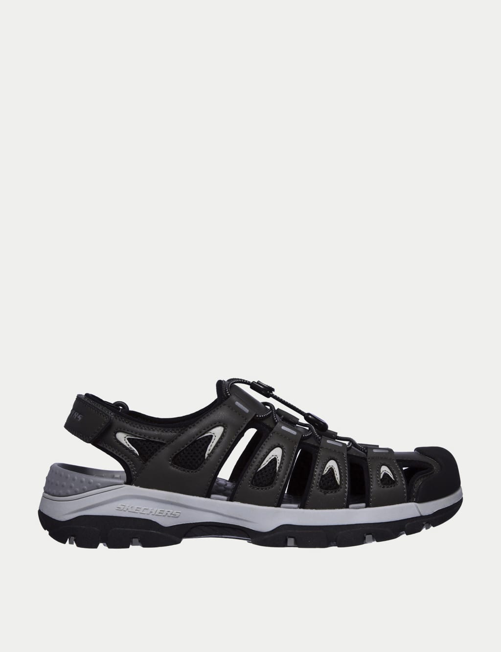Skechers Men's Tresmen Outseen Slip On Sandals - 9 - Grey, Chocolate,Grey