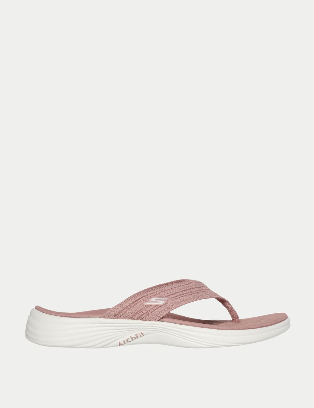 Skechers Women's Arch Fit Radiance Lure Flip Flops - 8 - Mauve, Mauve