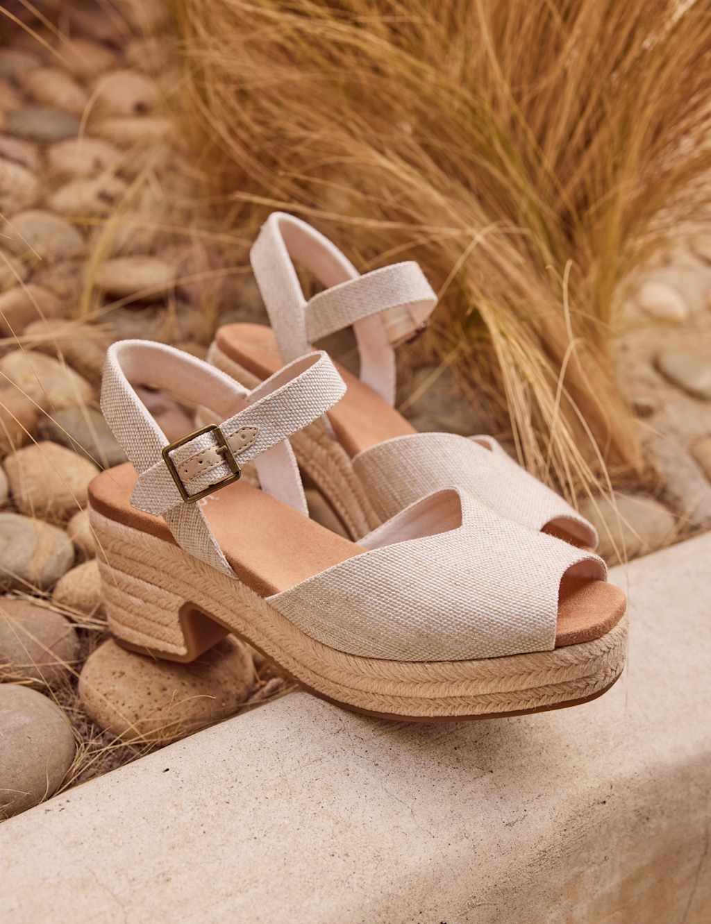 Ankle Strap Block Heel Peep Toe Sandals