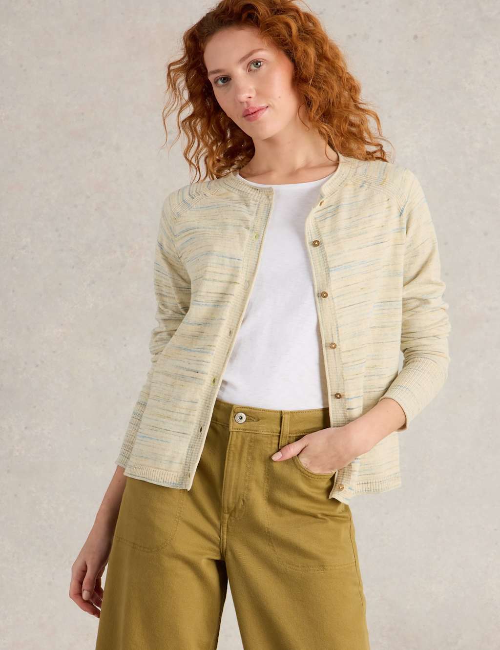 Pure Cotton Space Dyed Cardigan