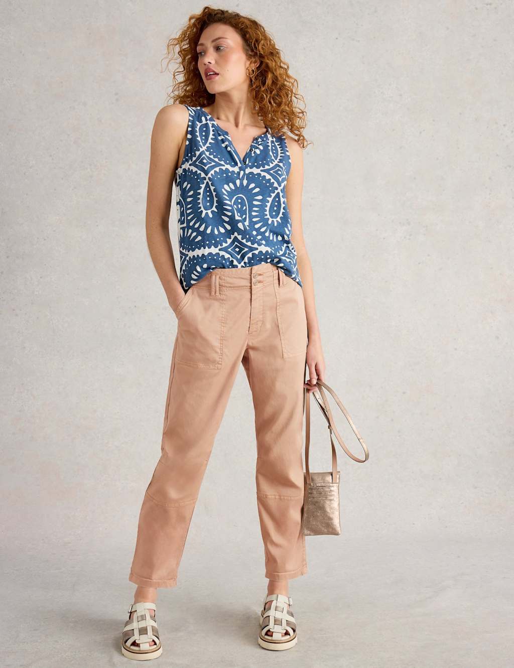 Lyocell Rich Cropped Trousers