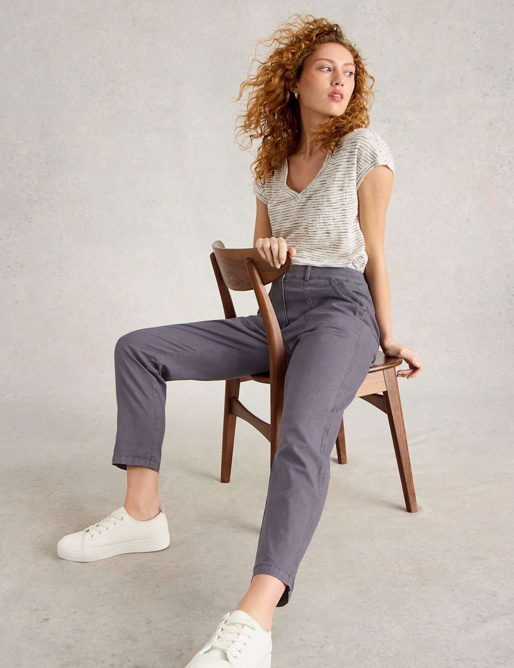 Cotton Rich Chinos with Linen