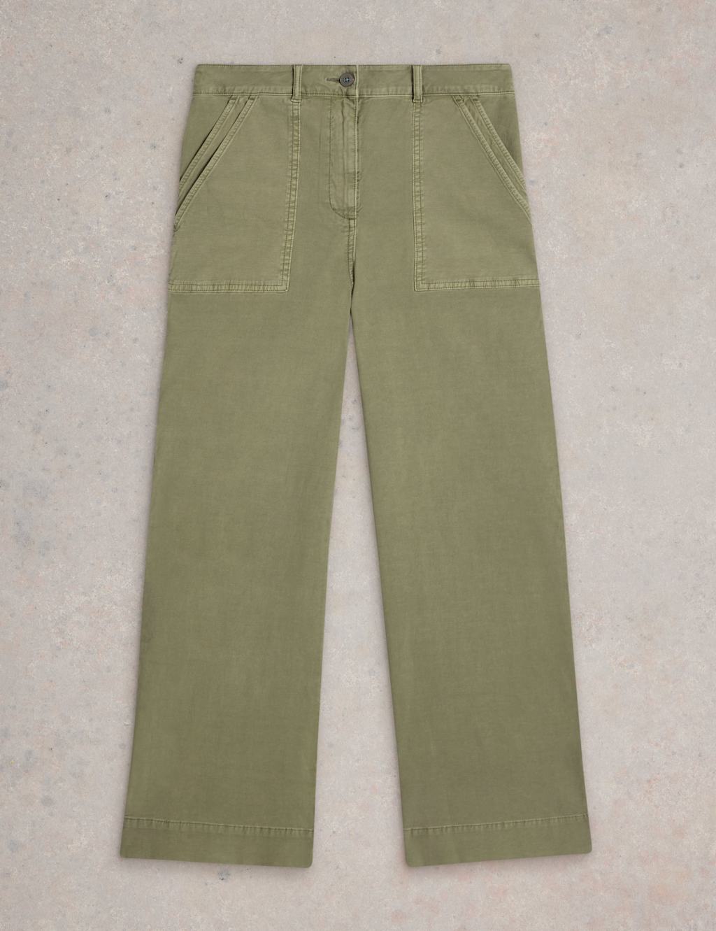 Cotton Rich Wide Leg Chinos