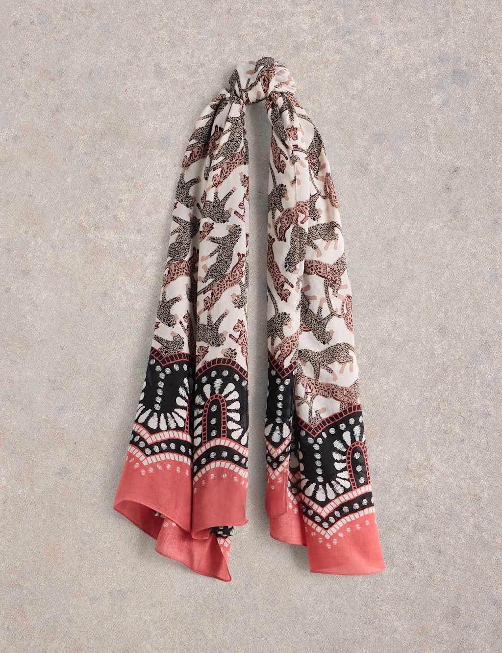 Woven Leopard Scarf