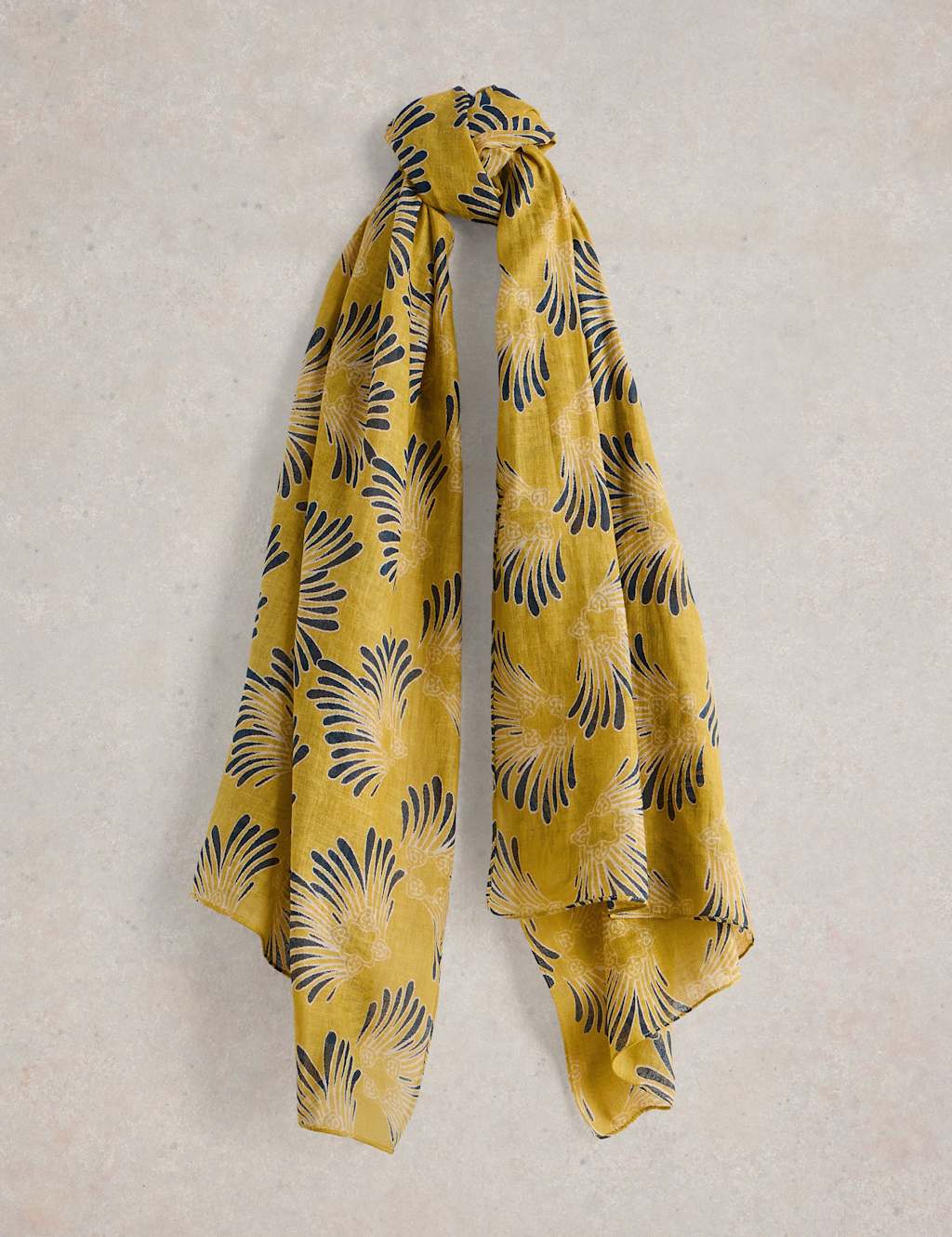 Cotton Blend Floral Scarf