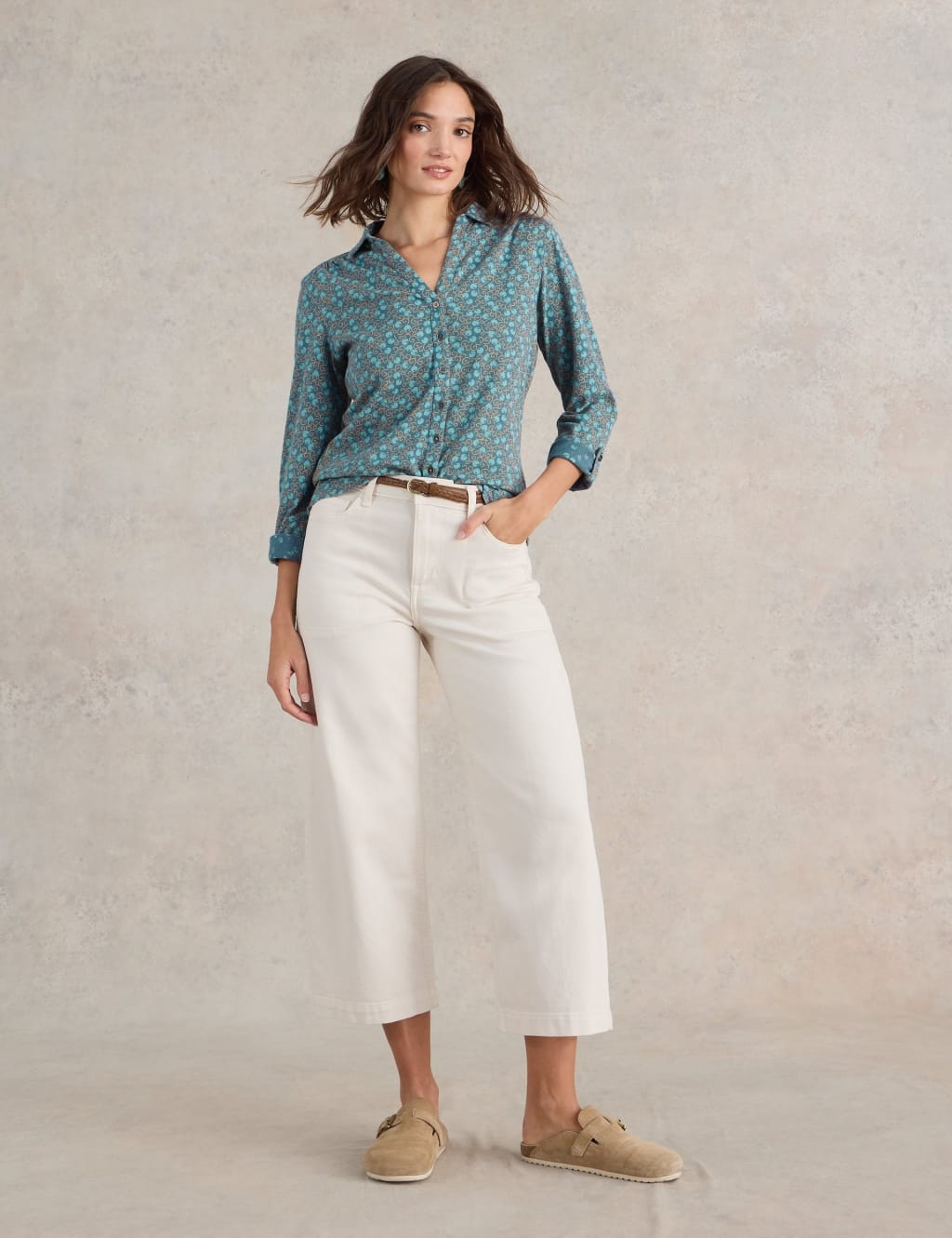 Pure Cotton Printed Collared Shirt