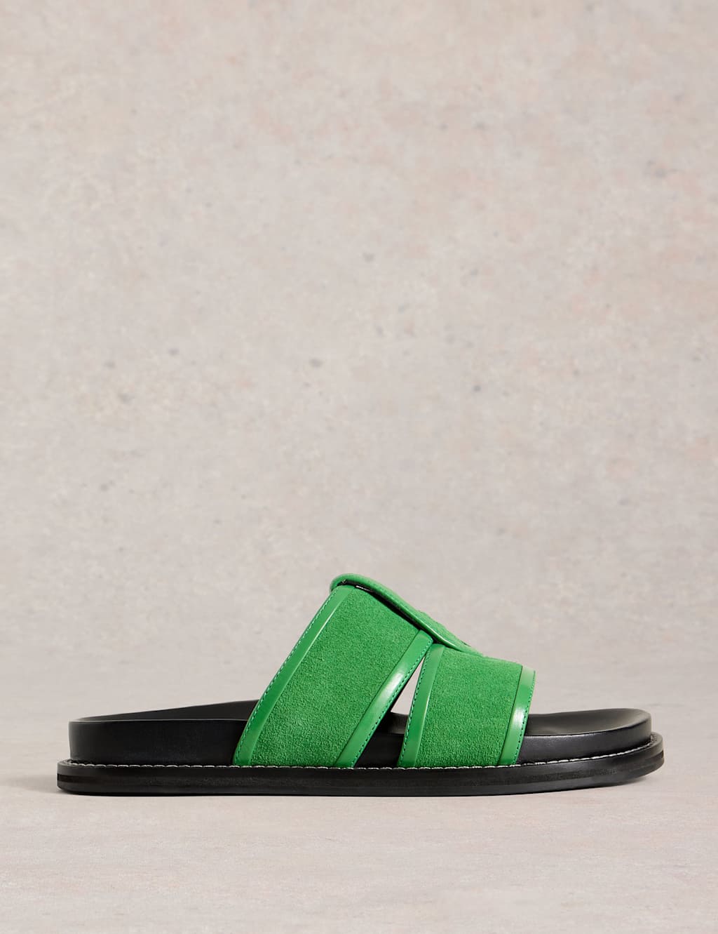 Suede Footbed Sliders