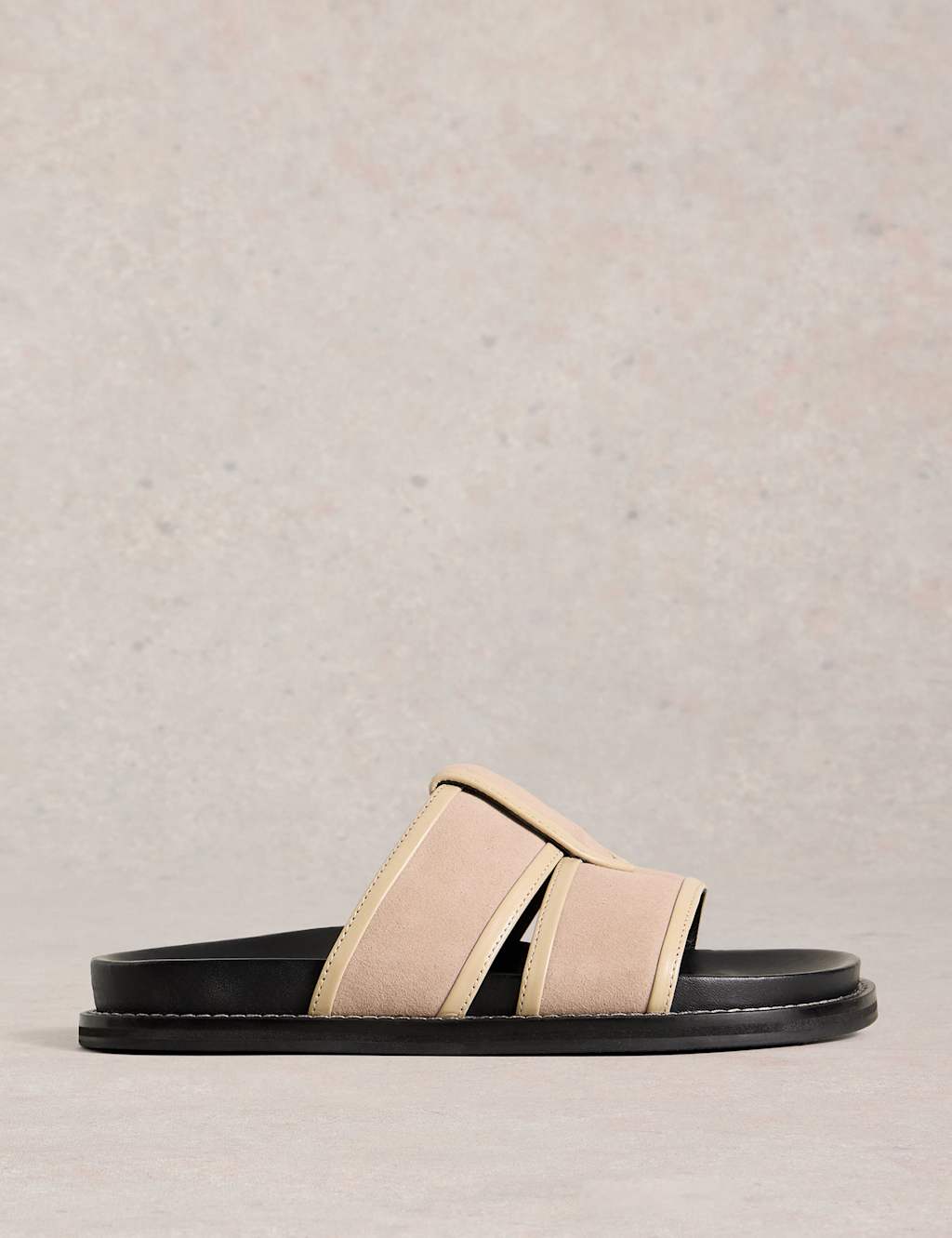 Suede Footbed Sliders